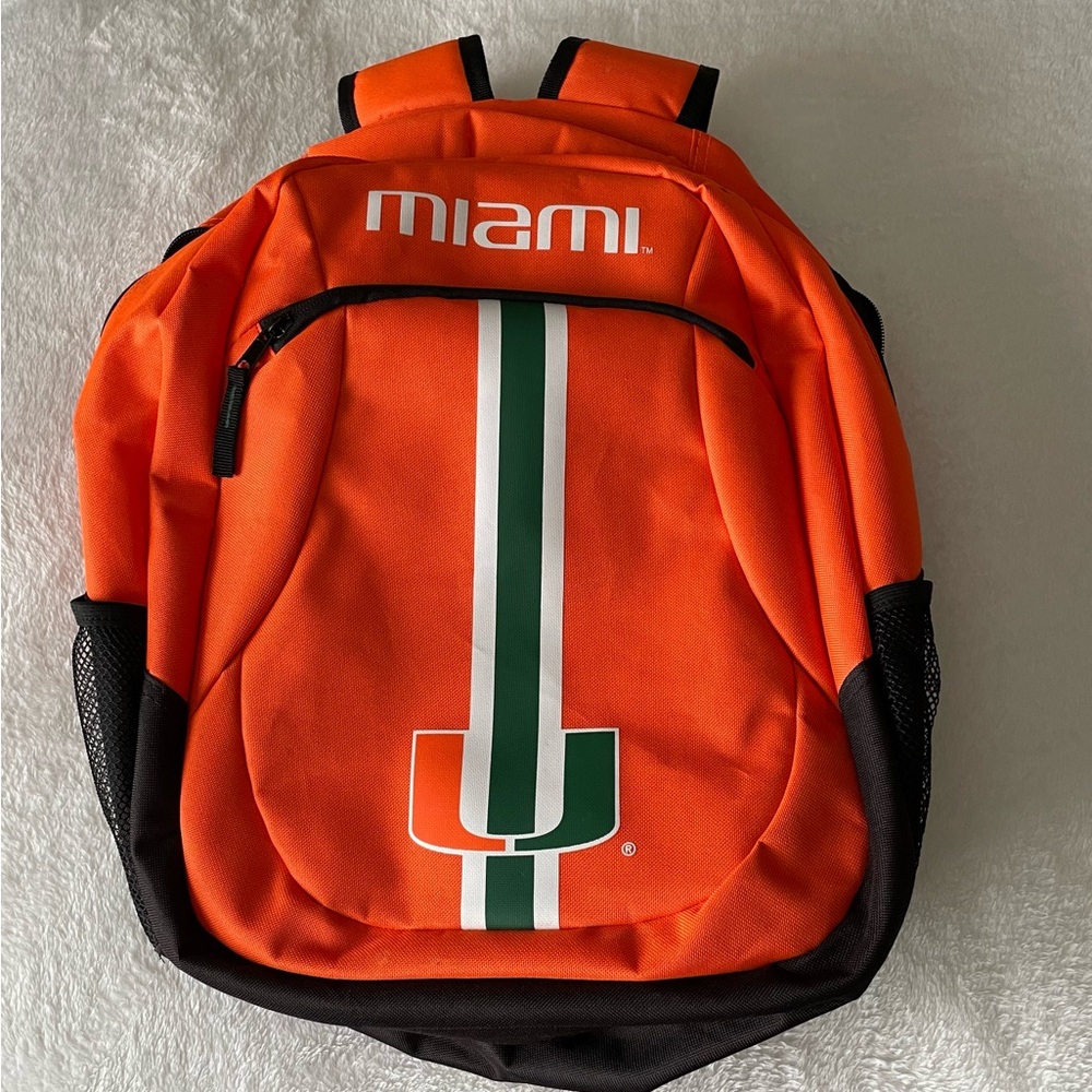 Miami Hurricanes Orange FOCO Action Backpack with Logo